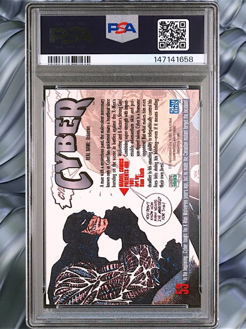 1993 Marvel Masterpieces #53 Cyber PSA 10 Pop 33
